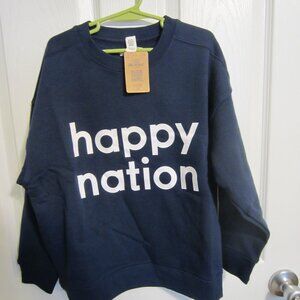 NWT/Victoria Secret's Happy Nation Sweat Shirt ~ Small 7-8 Girls